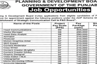 Planning & Development Board Punjab Announces Job Openings, here’s how to apply before deadline