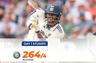 ENG vs IND 4th Test: Fifties From Yashasvi and Sai Lift India to 264/4 on Day 1 of Manchester Test