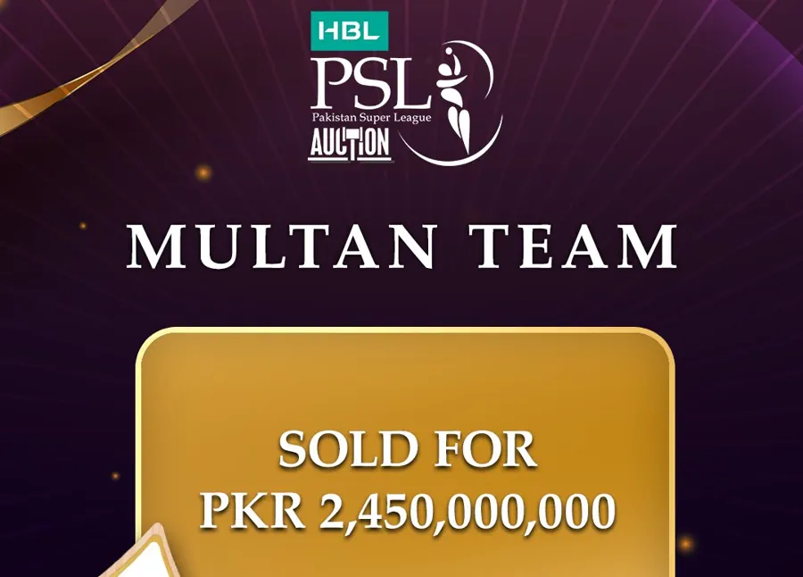 Multan Sultans Become Most Expensive PSL Franchise After Record Rs2.45bn Auction Ahead of PSL 11