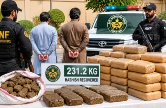 ANF Seizes Over 231kg Hashish Worth Rs7.3 Million, Arrests Two Suspects