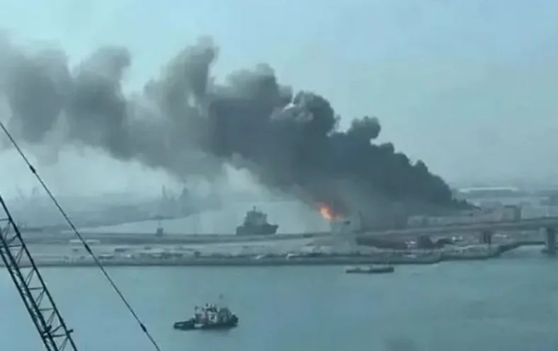 Cargo Ship Fire at China’s Qingdao Shipyard Kills 25