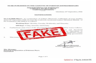Four-Day Workweek Notification Is Fake, Says Information Ministry
