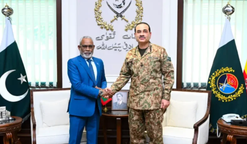 Maldives Parliament Speaker Meets Field Marshal Asim Munir at GHQ