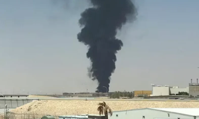Ballistic Missile Intercepted Over Riyadh as Fire Erupts Near King Khalid Airport
