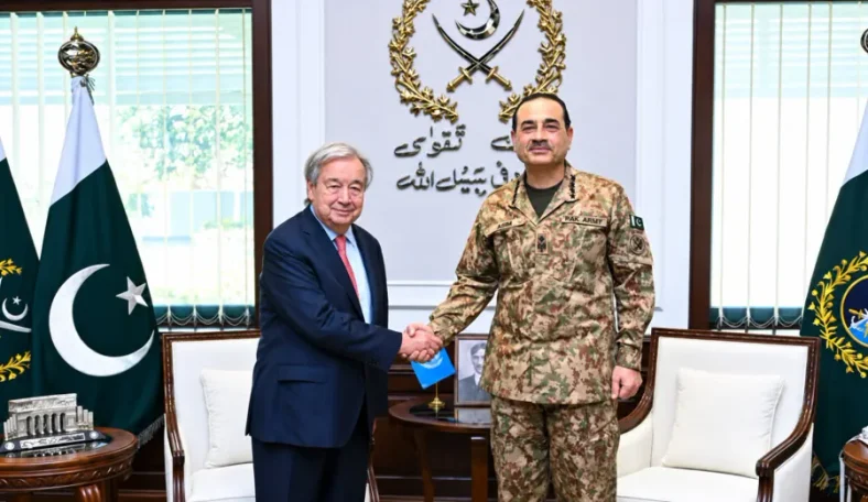 Asim Munir reaffirms Pakistan’s peace commitment in meeting with UN chief